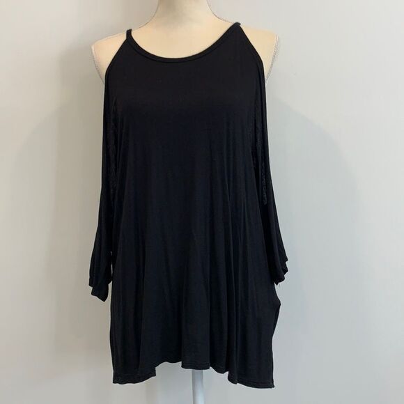 Wasabi + Mint Extreme Cold Shoulder Top - Picture 2 of 3